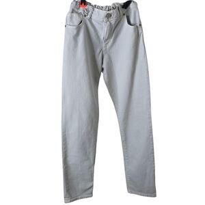 Gymboree Girls Skinny Jeans Size 12 Denim‎ Cream Khaki Adjustable Waist Stretch